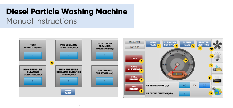 DPF Cleaning Machine Manual Instructions and Maintenance